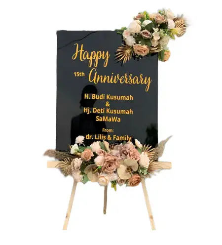 Papan Bunga Akrilik Alasgung